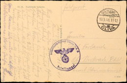 Arbeitskommando Stalag XX A, Briefstempel Auf Ansichtskarte Langer Markt Als Feldpost Ab Danzig Oliva 19.5.41 Nach... - Other & Unclassified