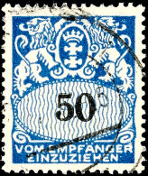 50 Pf. Mit "5" In Blockschrift Tadellos Gestempelt, Tiefst Gepr. Oechsner BPP, Mi. 300,-, Katalog: 35I O50 Pf.... - Sonstige & Ohne Zuordnung