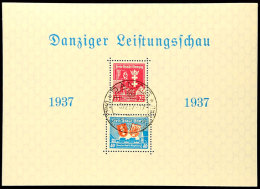 Block-Ausgabe "Danziger Leistungsschau 1937", 25 Pfg-Marke Mit Plattenfehler I, Leistungsschau-SST Vom 5.12.37,... - Sonstige & Ohne Zuordnung