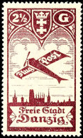 2 1/2 G. Flugpost Ohne Unterdruck, Postfrisch, Kabinett, Signiert Soecknick BPP, Mi. 260,-, Katalog: 206F **2 +... - Sonstige & Ohne Zuordnung