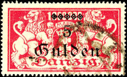5 Gulden Mit Plattenfehler II Tadellos Gestempelt, Fotoattest Soecknick BPP: "Marke Und Entwertung Echt Und... - Other & Unclassified