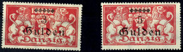 3 Und 5 Gld. Je Auf 1 Mio., Je Aufdruckfehler "offenes U", Ungebraucht, Mi. 280,-, Katalog: 191/92II *3 And 5... - Other & Unclassified