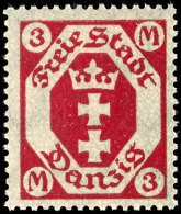 1922, 3 M. "karminrot", Tadellos Postfrisch, Gepr. Soecknick BPP, Mi. 300,--, Katalog: 104b **1922, 3 M.... - Other & Unclassified