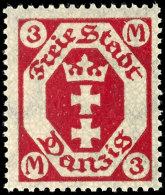 1922, 3 M. "karminrot", Tadellos Postfrisch, Gepr. Soecknick BPP, Mi. 300,--, Katalog: 104b **1922, 3 M.... - Andere & Zonder Classificatie