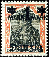 1 Mark Auf 30 Pf. Mit Doppeltem Netzunterdruck Tadellos Postfrisch, Gepr. Tworek BPP, Mi. 350,-, Katalog: 26III... - Sonstige & Ohne Zuordnung