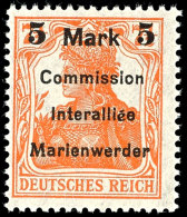 5 M Auf 7 1/2 Pf Tadellos Postfrisch, Mi. 90,--, Katalog: 25 **5 M On 7 + Pf In Perfect Condition Mint Never... - Sonstige & Ohne Zuordnung