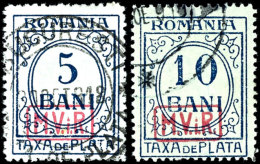 5 Und 10 Bani Mit Wasserzeichen Tadellos Gestempelt, Mi. 240,--, Katalog: 6/7 O5 And 10 Bani Watermarked Neat... - Other & Unclassified