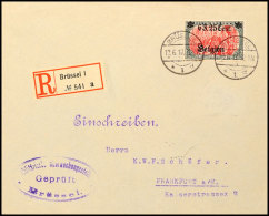 6 F. 25.C., Einzelfrankatur Auf Sammler-R-Brief Mit Zensur Von "BRÜSSEL 12.6.17" Nach Frankfurt Mit... - Other & Unclassified
