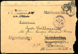 "MSP Nr. 497 29.4.1917", Gummistempel Klar Auf Dienstbrief Vom U-Boot 59 Mit Kommando-Stempel Und Rückseitig... - Sonstige & Ohne Zuordnung