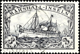 3 Mark Kaiseryacht, Tadellos Gestempelt, Fotobefund Dr. Hartung: "einwandfrei", Mi. 240.- Attest/Certificate:... - Marshall Islands