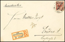 50 Pf. Berliner Ausgabe Tadellos Als Einzelfrankatur Auf Einschreib-Brief Von JALUIT 31/5 01 Nach Dresden.... - Marshall Islands