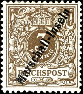 3 Pf. Ockerbraun Mit Plattenfehler I, Tadellos Ungebraucht, Katalog: 1IIPFI *3 Pf. Ochre-brown With Plate Flaw... - Marshall-Inseln