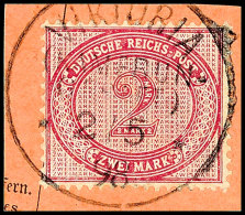 2 Mark Ziffer Tadellos Auf Postformularabschnitt, Zentrisch Gestempelt VIKTORIA (KAMERUNGEBIET) 2/5 98, (Steuer... - Kamerun