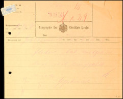 30.6.1914, Telegramm Von Grootfontein Nach Otavi, Gebrauchsspuren (Aktenlochung Und Verstärkter Rand) ... - Deutsch-Südwestafrika
