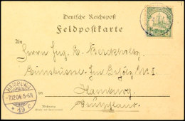K.D.FELDPOSTSTATION Nr.3 2.11.(04), Etwas Undeutlich Als Entwerter Auf Postkarte Mit 5 Pfg. Kaiseryacht Ohne... - German South West Africa
