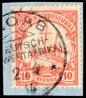 (AR)AHOAB 2/4 14, Fast Vollständig Auf Briefstück 10 Pf. Kaiseryacht, Katalog: 26 BS(AR) AHOAB 2/4... - German South West Africa