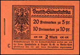 Markenheftchen Mi. 3IA, Originalgeklammert, Ungefaltet, Tadellos Postfrisch, Katalog: MH3IA **Stamp Booklet... - German South West Africa