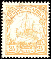 MUAJA 24 1, Zentrisch Zart Auf 2½ Heller Kaiseryacht (leichte Schürfung), Gepr. Pauligk BPP, Katalog:... - German East Africa