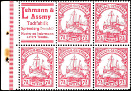 7 1/2 Heller Heftchenblatt Mit Reklame "Lehmann & Assmy" Postfrisch, Sehr Gut Gezähnt Und Bis Auf... - German East Africa