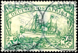 2 Rupien Mit Retusche In Der Wolke Tadellos Gestempelt, Dopp. Gepr. Jäschke-L. BPP, Mi. 300,-, Katalog: 20II... - Deutsch-Ostafrika