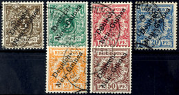 3  Pfg - 50 Pfg. Krone/Adler Mit Aufdruck "Deutsch-Neu-Guinea", Kompl. Satz Sauber Gestempelt, Geprüft BPP,... - German New Guinea