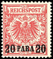 1889, 20 P. Auf 10 Pf. Minimal * (fast **), Gepr. Jäschke-L. BPP, Mi. 100,--, Katalog: 7b *1889, 20 P. On... - Turkey (offices)