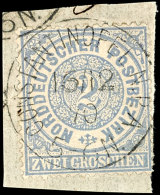 NDP 2 Gr. Gezähnt Mit Sauberem Und Zentrischen Stempel "CONSTANTINOPEL 16/2 70" Auf Kleinem Briefstück,... - Turkey (offices)