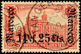 1.25 Pes. Auf 1 Mark In Der Besseren A-Zähnung Tadellos Gestempelt, Mi. 190.-, Katalog: 30A O1. 25 Pes. On... - Deutsche Post In Marokko