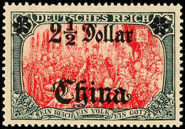 2 1/2 Dollar Auf 5 Mark Tadellos Postfrisch, Gepr. Jäschke-L. BPP, Mi. 190.-, Katalog: 47IIA **2 + Dollar... - Deutsche Post In China