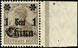 1 C Auf 3 Pf, Aufdruck Rußig, Tadellos Postfrisch, Tiefst Gepr. Jäschke-L. BPP, Mi. 140,--, Katalog:... - Deutsche Post In China