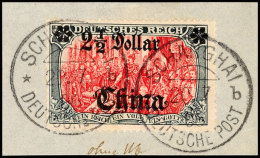 2 1/2 Dollar Auf 5 Mark Ohne Wz.  Auf N, Gepr. Lantelme, Mi. 380.-, Katalog: 37A BS2 + Dollar On 5... - China (offices)