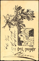 1909, Wiking-Karte "Heil Neujahr" (Verlag Altdeutsche Presse, Wien) Mit Original-Unterschrift Von Georg Von... - Other & Unclassified