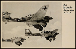 1940, (ca.), Unsere Luftwaffe, Drei Sturzkampfbomber Fliegen Gegen Den Feind, S/w Fotokarte Nr. 783,... - Sonstige & Ohne Zuordnung