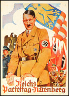 1936, Reichsparteitag Nürnberg, Color Bedarfs-Propaganda- Hoffmann-Karte Nr. 36/5 Mit Pass. Marke U.... - Sonstige & Ohne Zuordnung