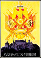 1936, "Reichsparteitag Nürnberg", Color Propaganda-Hoffmann Karte Nr. 36/2, Aus Dem Bedarf Mit Pass. Marke Und... - Sonstige & Ohne Zuordnung