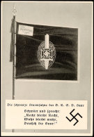 1938 (Ca.), "Die Schwarze Sturmfahne Der D.K.D.D. Saar", S/w. Propagandakarte, Ungebraucht, Erh. I-II  BF1938... - Other & Unclassified