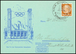 Olympische Spiele Berlin 1936, Werbekarte "Behrens-Abosysteme" Mit Tor Der Olymp. Kampfbahn, SST OLYMPIA-STADION ... - Other & Unclassified