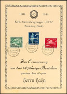 1904-1944, 40 Jahre Sammlergruppe "UTA" Naumburg (Saale), DIN A5 S/w Gedenkblatt ,Zur Erinnerung An Das 40... - Sonstige & Ohne Zuordnung