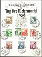 1939, WHW Gedenkblatt "Tag Der Wehrmacht 1939", DIN A5 Format, Pass. SST "BERLIN 19.3.1939", Aufmontiert Auf... - Other & Unclassified