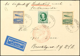 1936, 1.NAF Luftschiff Hindenburg, Brief Mit Zeppelin 50 Und 75 Pf. Mit Neb.frank. Nr. 608, Auflieferung Frankfurt... - Other & Unclassified