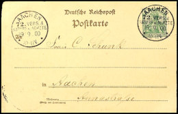 5 Pf. Germania, Bildpostkarte Zur 72. Versammlung Der Naturforscher Und Ärzte In Aachen Mit Entsprechendem SST... - Other & Unclassified