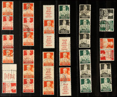 Stände 1934, 15 Zusammendrucke Komplett, Gestempelt, Mi. 620,-, Katalog: K23/W101 OTrades 1934, 15... - Sonstige & Ohne Zuordnung