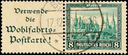 A1+8 Pf., Nothilfe 1930, Waager. Zusammendruck, Gest. "BERLIN 17.12.30", Mi. 150,-, Katalog: W38 OA1 8 Pf.,... - Sonstige & Ohne Zuordnung