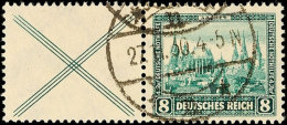 X+8 Pf., Nothilfe 1930, Waager. Zusammendruck, Gest. Mi. 150,-, Katalog: W37 OX 8 Pf., Help In Need 1930,... - Sonstige & Ohne Zuordnung