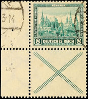 8 Pf.+X, Nothilfe 1930, Senkr. Zusammendruck Mit Rand, Gest., Mi. 150,-, Katalog: S80 O8 Pf. X, Help In Need... - Other & Unclassified