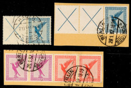 X+20, X+X+20 Und 15+10 Pfg, Flug 1931, Gestempelt HAGEN 7.10.32, Bzw. 2 Briefstücke BERLIN SÜDENDE... - Other & Unclassified