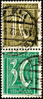 Germania Und Ziffern 1921,  10 Pfg Ziffern + 30 Pfg Ziffern, Senkrechter Zusammendruck, Tadellos Gestempelt,... - Other & Unclassified