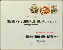 7½+15 Pf. Germania, Waager. Mit Rand Mit 2 Strichleisten, Portorichtig Mit Zusatzfrankatur 2½ Pf. Auf... - Sonstige & Ohne Zuordnung