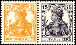 7½+15 Pf. Germania, Sehr Gut Gezähnt, Postfrisch, Mi. 380 ,-, Katalog: W11ba **7½ 15 Pf.... - Sonstige & Ohne Zuordnung