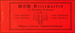 1938 WHW, Nur Deckel, Rückseite Und Zwischenblatt, Katalog: MH45 1938 WHW, Only Cap, Back Side And... - Markenheftchen